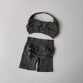 2 Pieces Yoga Suit for Women Seamless Fitness Gym Clothes Halter Sports Bra Matching Impact Shorts Workout Sets Gym Outfit