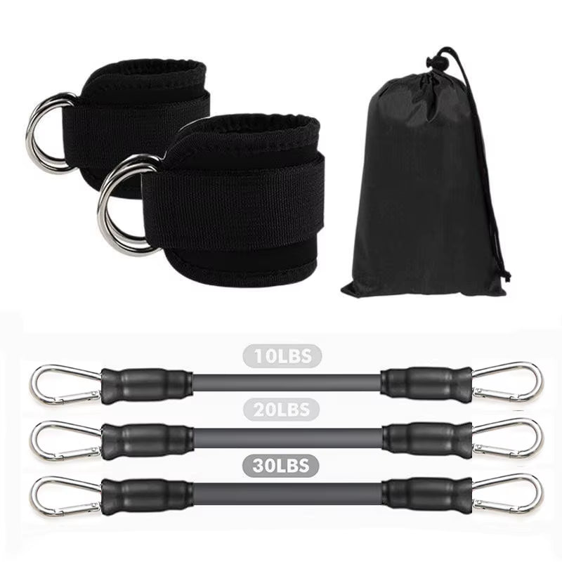 Ankle Straps Resistance Bands Set Fitness Workout Exercise Equipment Ankle Weight Yoga Elastic Fitness Band for Gym Man Woman